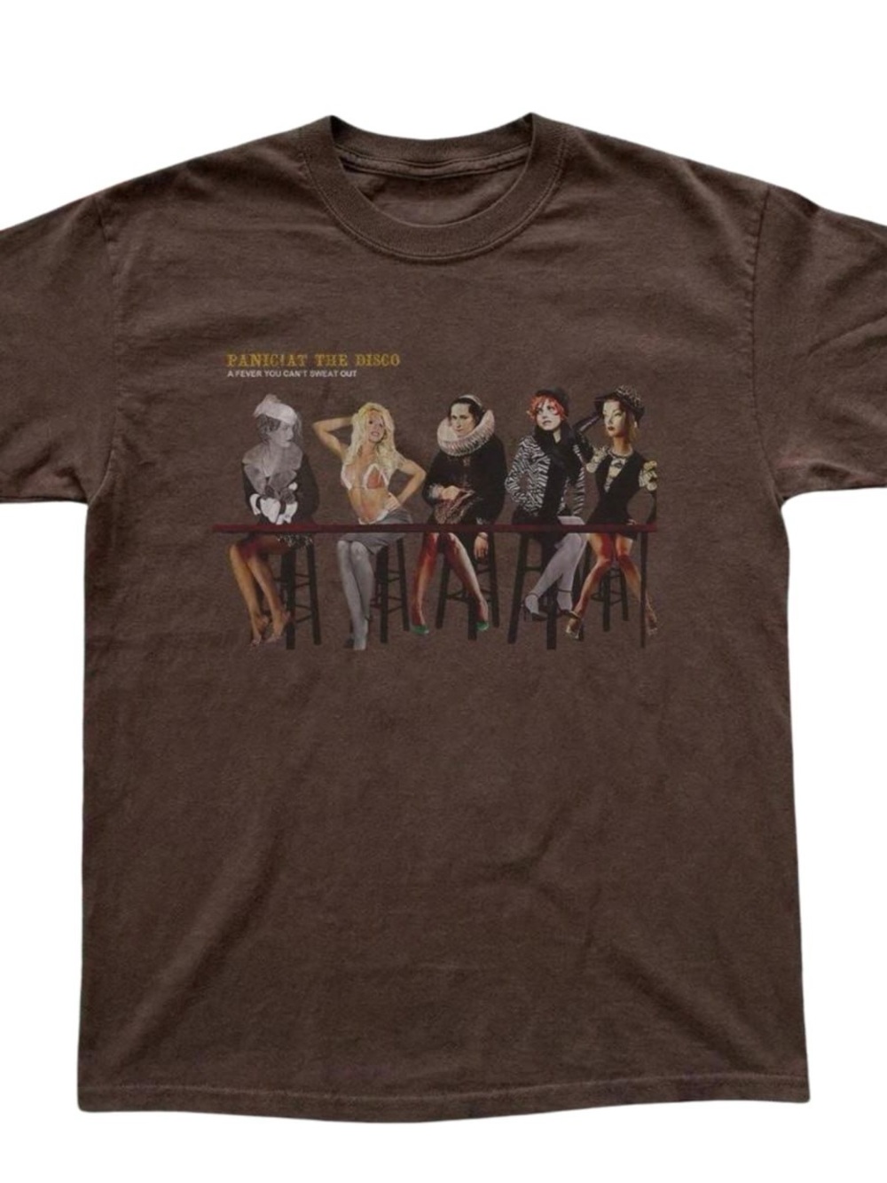Gildan Brown Panic At The Disco Graphic Tee